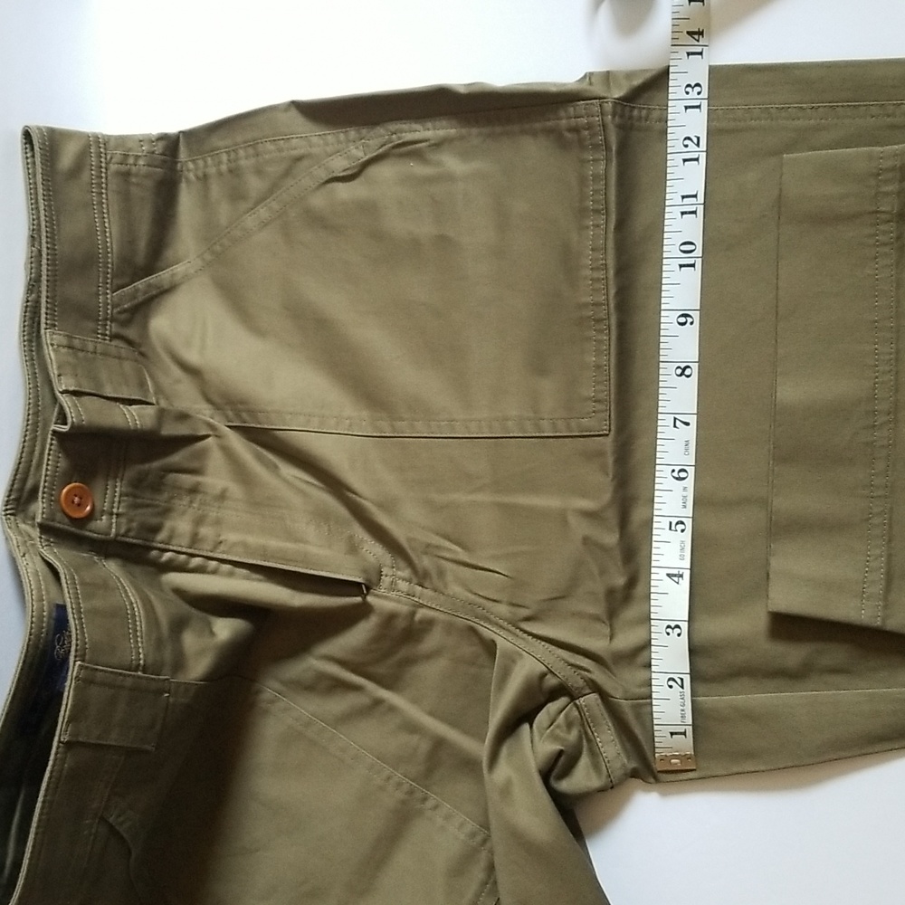 Brooks Brothers High Waist Tapered Leg Chino Pants Size 12 Khaki Olive G… - Picture 9 of 9